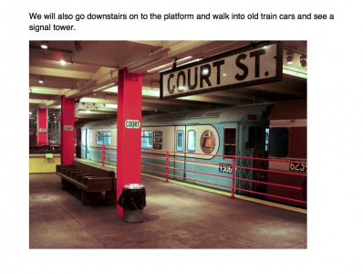 We will also go downstairs on to the platform and walk into old train cars and see a signal tower.