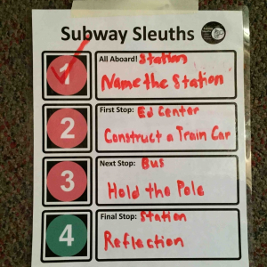 New York Transit Museum Handwritten Schedule