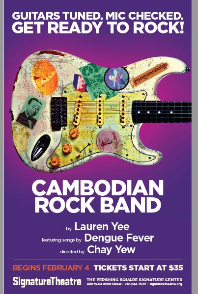 A poster with information about the show Cambodian Rock Band.